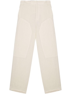 basket weave loose-fit trousers