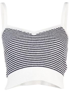 striped cropped knitted top