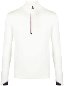 half-zip high-neck sweatshirt