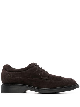 lace-up suede brogues