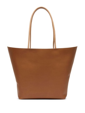 open-top leather tote bag