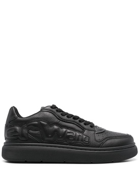 Puff leather sneakers