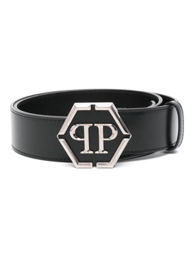 logo-buckle belt