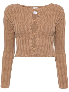 Macau organic-cotton cropped cardigan