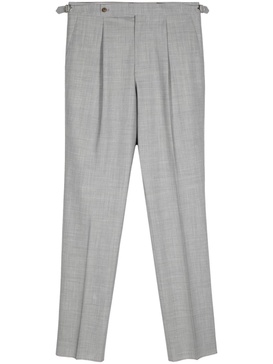 tapered-leg wool-blend trousers