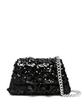 mini Bow sequin-embellished bag