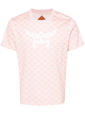 monogram-print cotton T-shirt