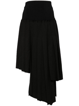 pleated midi skirt