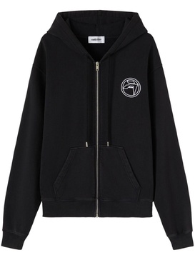 logo-embroidered organic cotton hoodie