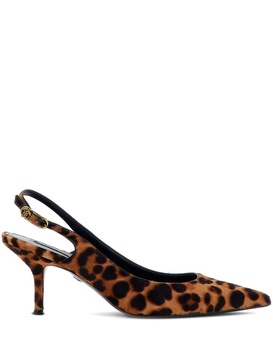 leopard-print slingback pumps