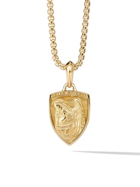 18kt yellow gold St. Michael amulet