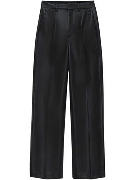 wide-leg recycled-leather trousers