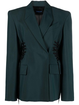 drawstring-fastening blazer