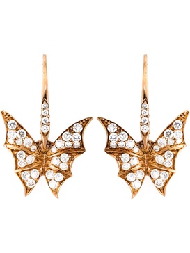 diamond wing earrings