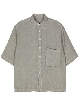 classic-collar linen shirt