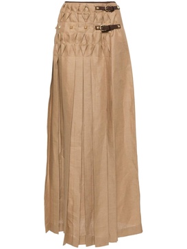 gathered maxi skirt