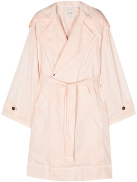 cut-out belted trench coat