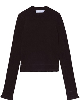 chenille-texture long-sleeved sweater