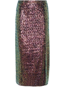 sequinned midi skirt