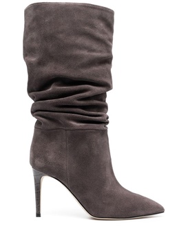 90mm slouchy suede boots