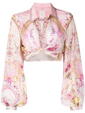 Fresco Fairytale-print silk shirt 