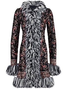 Popping Paisley fringed sequin coat