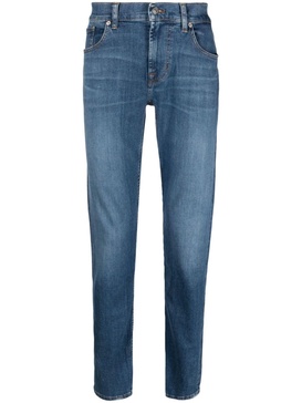 slim-leg cotton jeans