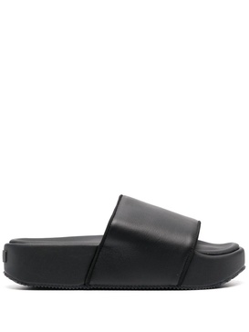 plain leather slides