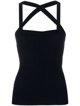 cable-knit halterneck top