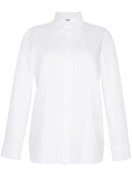 thin bow cotton shirt