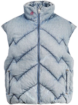 denim puffer gilet 