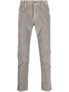 corduroy tapered-leg trousers