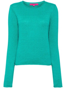 ribbed-knit cotton jumper