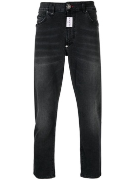 logo-patch straight-leg jeans