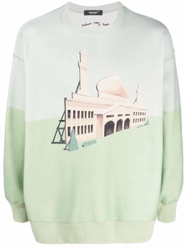 building-print sweatshirt