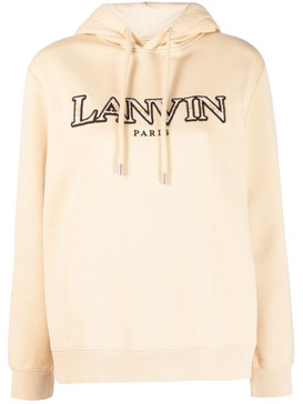 logo-embroidered cotton hoodie