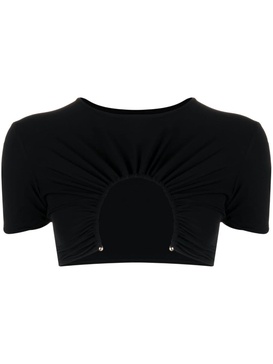 cut-out cropped T-shirt