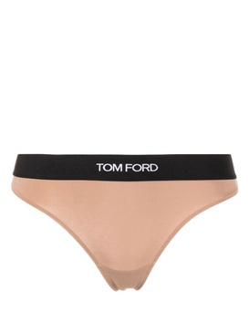 logo-waistband thong