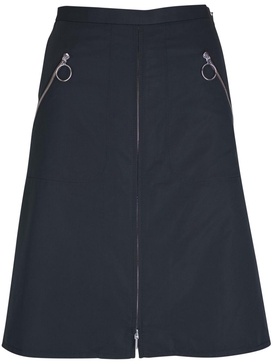 zip-up midi skirt 