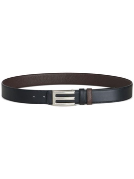 logo-buckle leather belt 