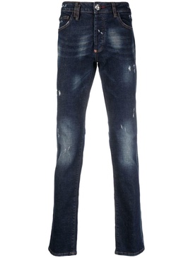 Super Straight Cut distressed jeans