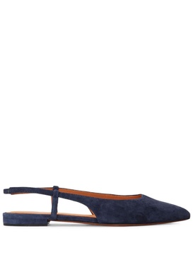 pointed-toe suede ballerinas 