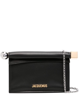 Jacquemus La Pochette Round Square Logo Plate Clutch Bag