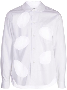 cut-out detailed cotton shirt