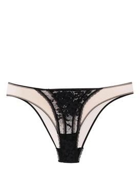 semi-sheer laced briefs