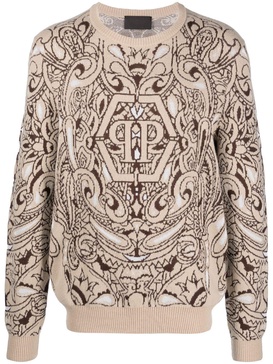 paisley-print cashmere-silk jumper