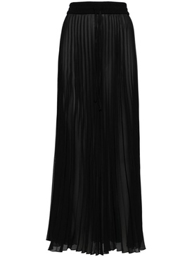 Black Pleated Maxi Skirt