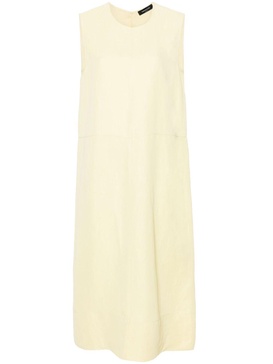 sleeveless shift midi dress