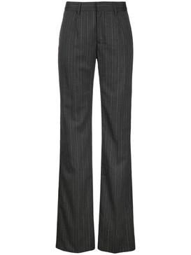 pinstriped tailored trousers