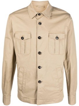 stretch-cotton shirt jacket